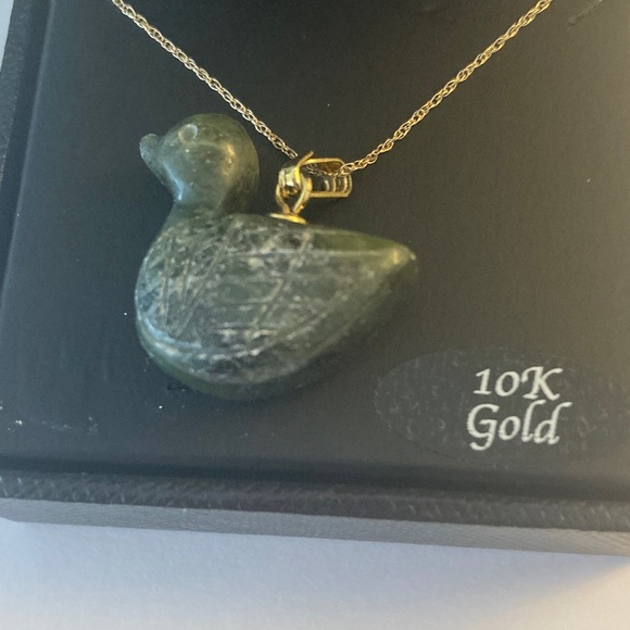 Duck Pendant Necklace (18 inch chain) - Picture 2 of 3